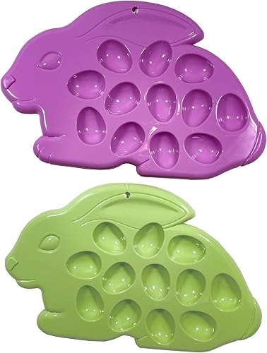 Soporte para huevos de Pascua, juego de 2 platos para 24 huevos
