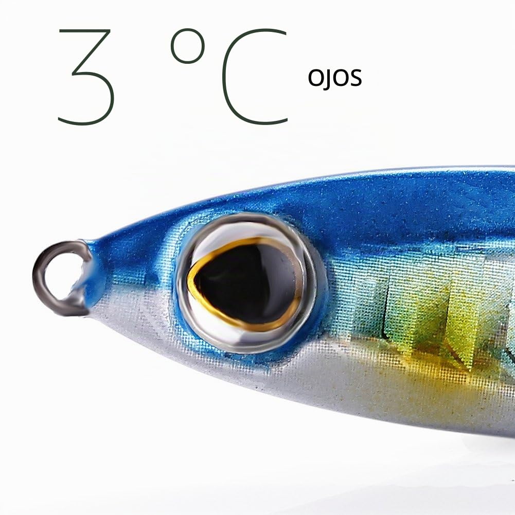Sougayilang Jigs Señuelos de pesca que se hunden cucharas de metal con micro anzuelo