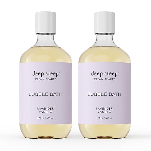 Miniatura 22 de Deep Steep Baño de burbujas, manzanilla lavanda, 17 onzas (paquete de 2) – Remojo calmante con manteca de karité, aceite de argán, aloe vera