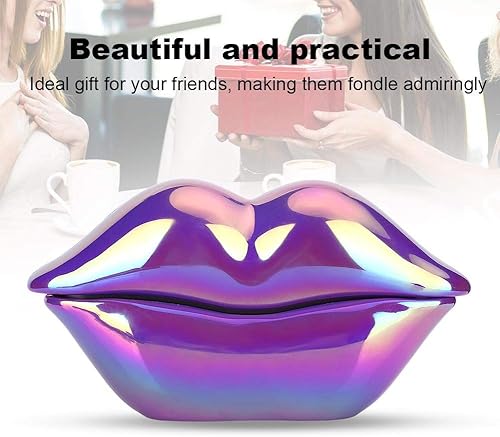 Miniatura 4 de Teléfono fijo de diseño de labios, teléfono con cable de escritorio electrochapado, teléfono con forma de labio en forma de boca para decoración de