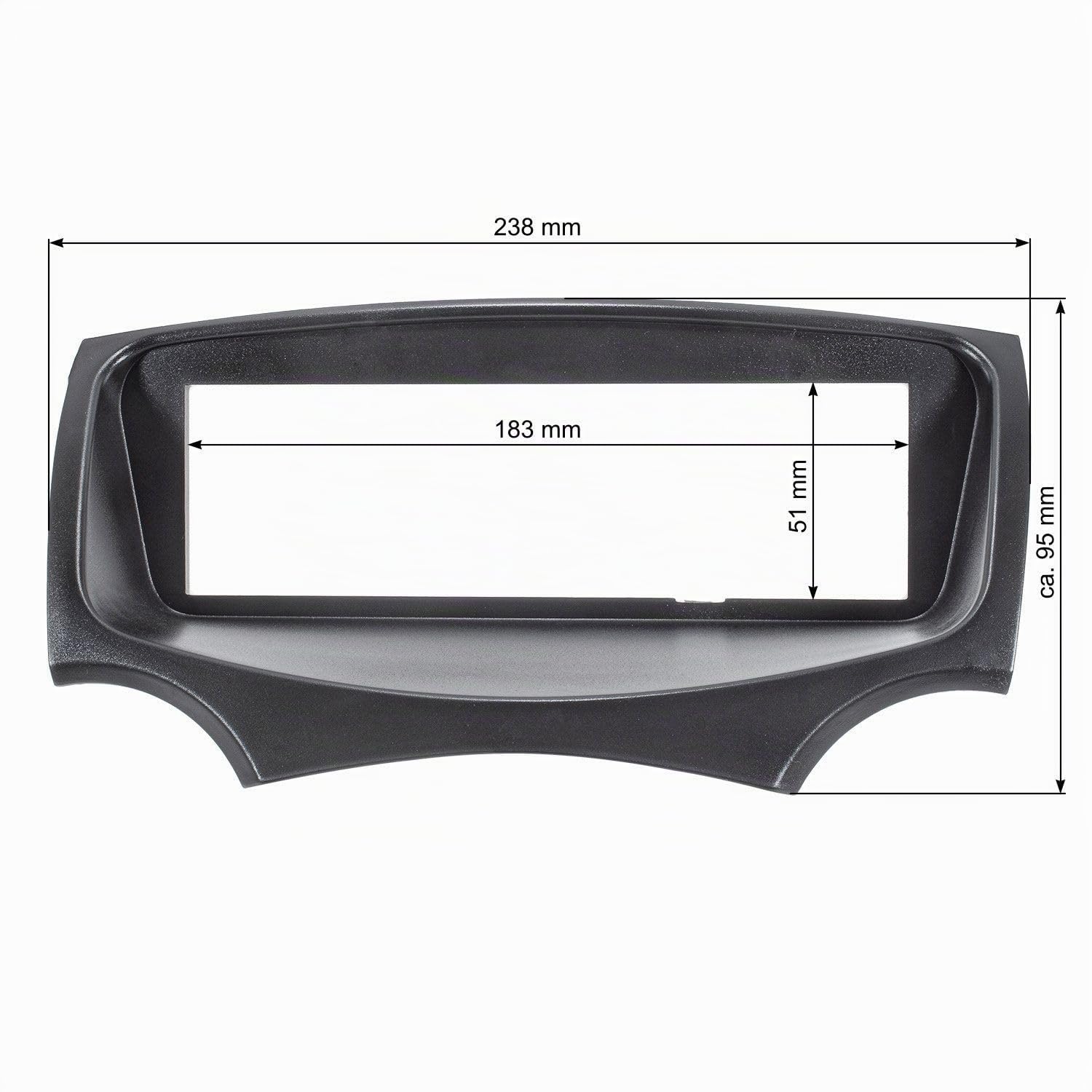 tomzz Audio 2415-051 Set di cornici radio compatibili con Ford KA RU8 My.2009-2017 nero con adattatore radio ISO Fakra Adattatore antenna DIN ISO