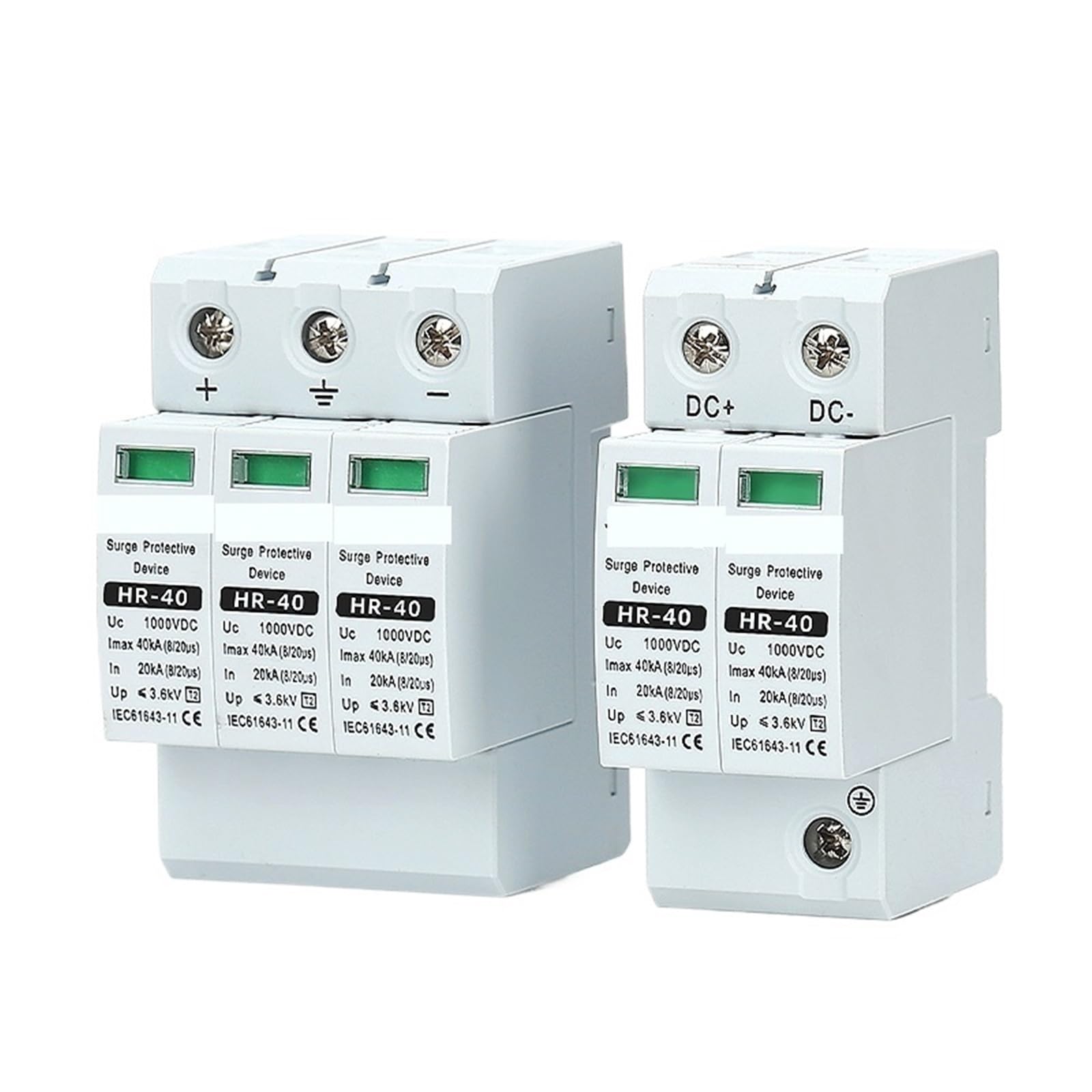 Parafoudre Solaire 3P 500V protégeant l'onduleur des surtensions CC