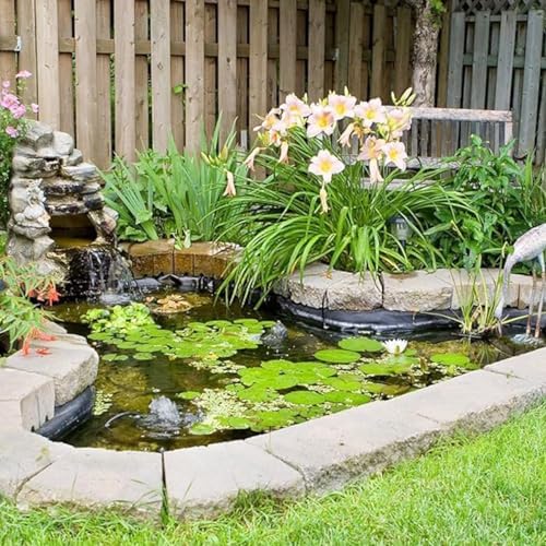 10x16FT Pond Liner, Fish Pond HDPE Liner, 3x3FT 7x16FT 20x23FT 29x36FT Pond Lining for Outdoor Ponds, Fish Ponds, Garden Fountain, Waterfall(Size:13x20ft)