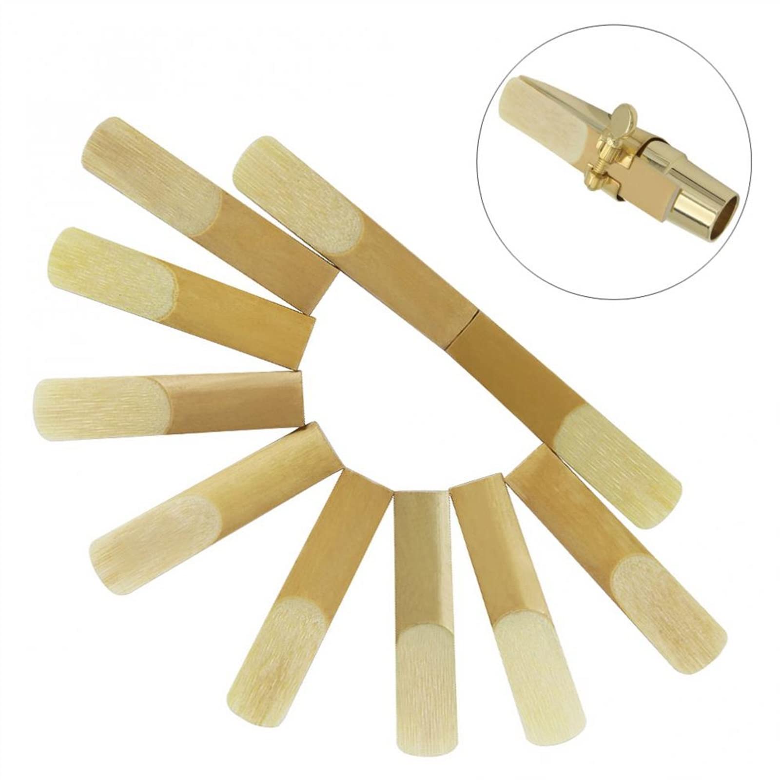 Saxophone Parts 10pcs Alto Tenor Bb Saxophone Reed Bulrush Reeds Strength 2.5 Saxophone Accessories Parts