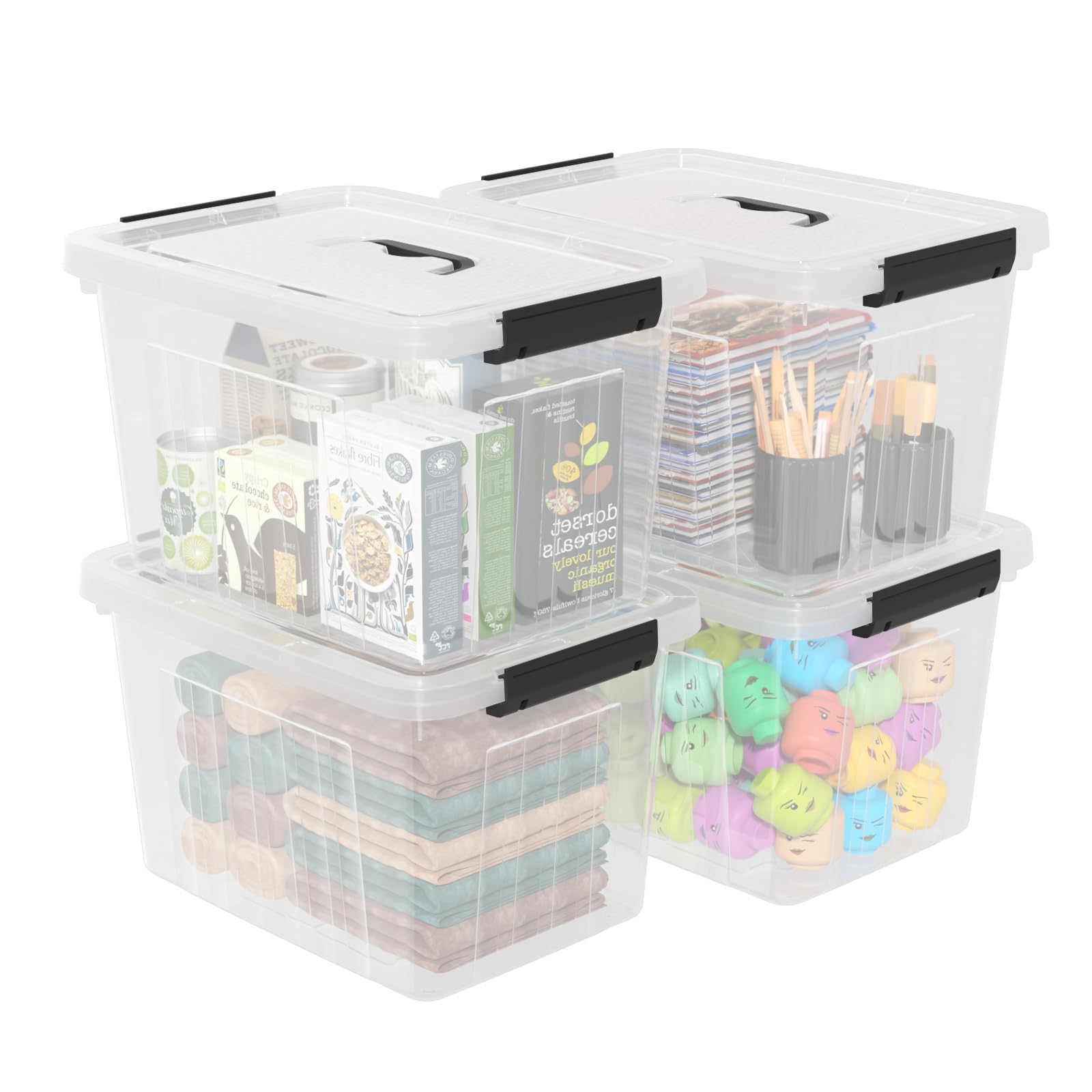 トップス kanin Amazon.com - Gzdisbek Storage Bins with Lids, 3 Pack