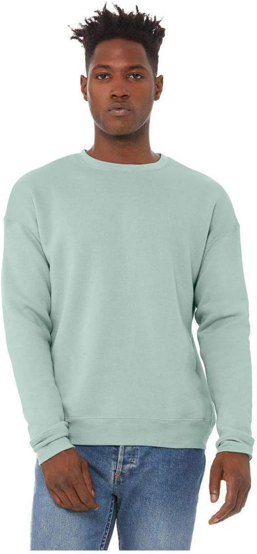 Bella + Canvas Unisex Drop Shoulder Fleece L DUSTY BLUE - Image 2