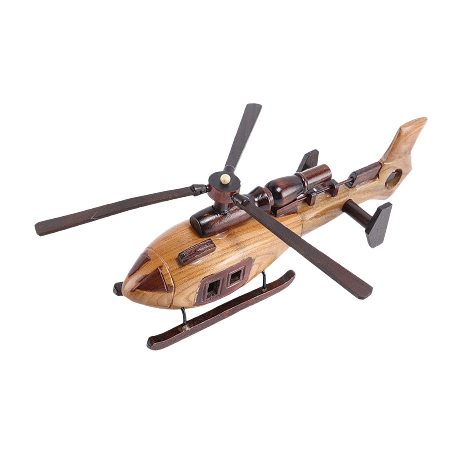 Modellino di Elicottero in Legno 3D per Esposizione E Decorazione Domestica, Style B