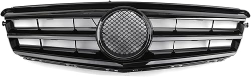 Topteng Rejilla frontal con emblema LED compatible con BENZ W204 C300 C350 2008 2009 2010 2011 2012 2013 2014 no es compatible con C63 AMG