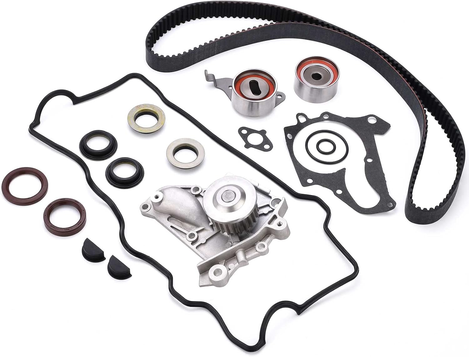 Nakuuly Timing Belt Kit with Water Pump Compatible with 1987-2001 Toyota Camry Celica RAV4 MR2 Solara 2.0L 2.2L 3SFE 5SFE L4 DOHC 16 VALVE Engine # TBK138 TS26199