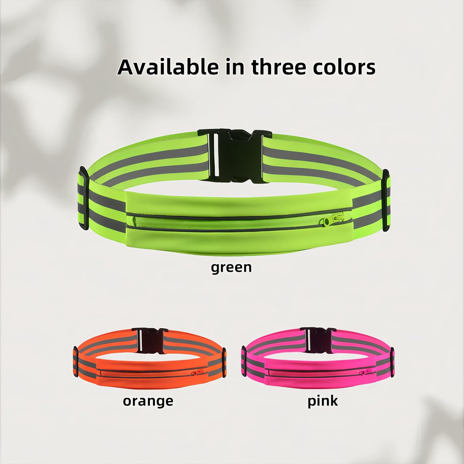 Reflective Running Belt for Men and Women, Waterproof Waist Pack Bag for Hiking Cycling Workout, Secure Storage for Phone, Keys & Essentials - Image 5