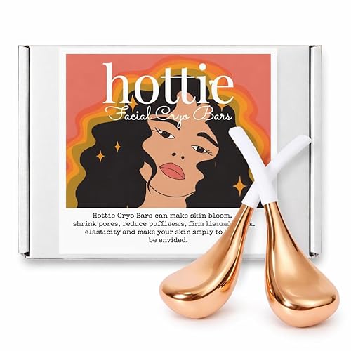 Ice Globes - Herramientas para el cuidado de la piel facial para mujeres, palitos de crio para tratamientos faciales, terapia de frío de oro rosa,