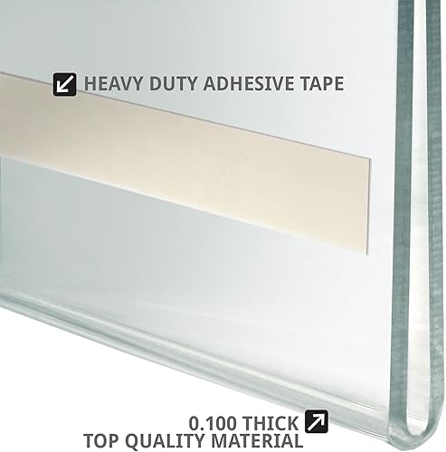 Vista 36 de Azar Displays 122015 - Marco autoadhesivo de acrílico transparente para letreros de pared, 5.5 pulgadas de ancho x 2.5 pulgadas de alto