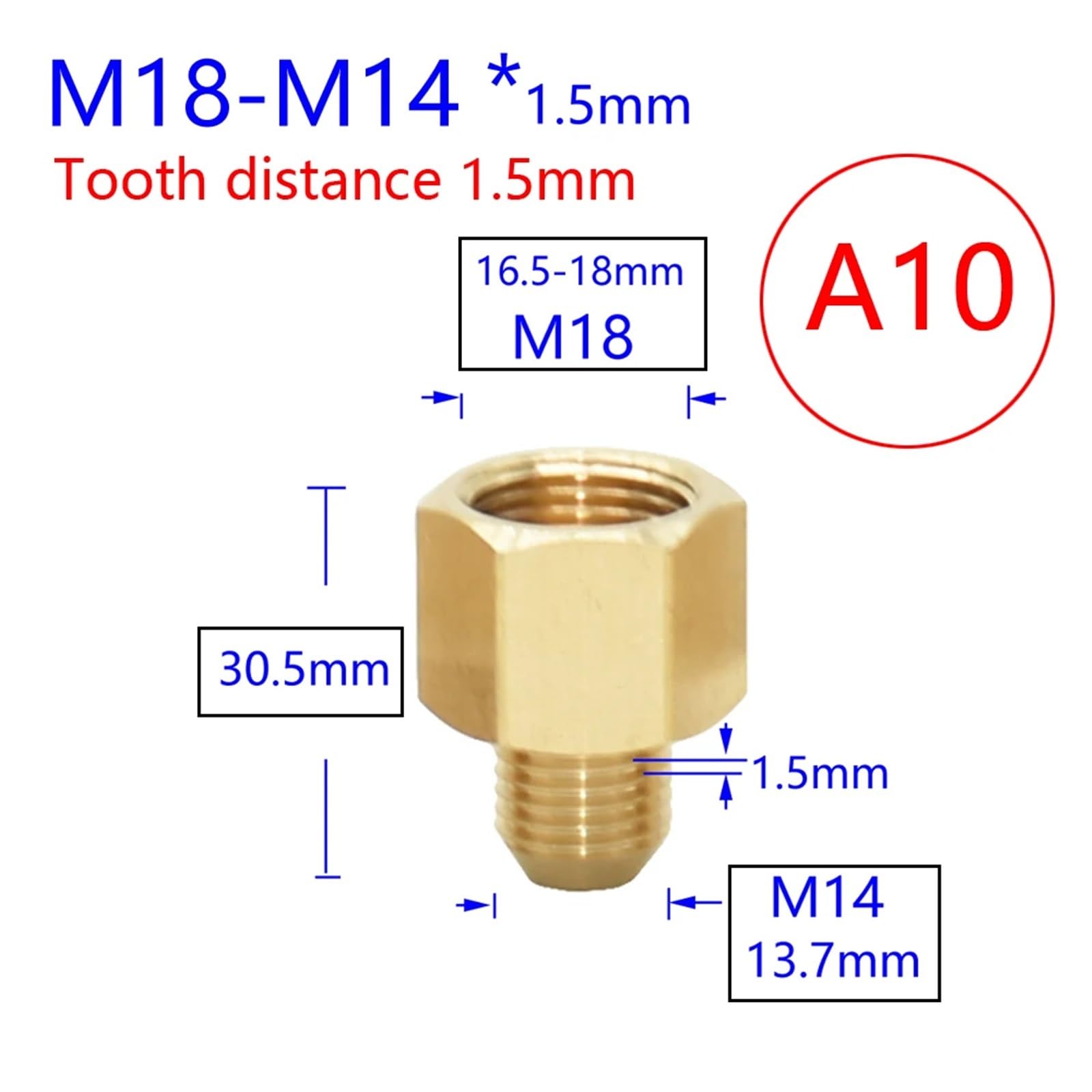 1 szt. mosiądz 3/8 1/2 cala M22 M14 M18 złącze gwintowane do kranu wody miedź metal gwintowany łącznik do rury wodnej adapter do kranu (czarny)