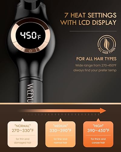 Miniatura 4 de Rizador pequeño de 12 pulgada, pequeña varita rizadora para cabello corto, rizador de pelo de turmalina de cerámica de doble voltaje