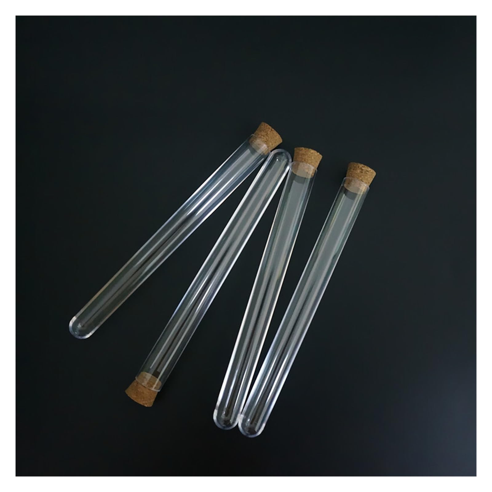 MENGKE 20 Pz 50 Pz 100 Pz 18x180mm Provette Di Plastica Trasparente Con Tappi Di Sughero(50pcs)