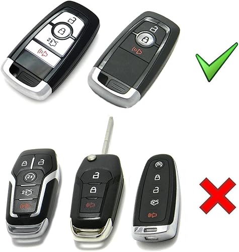 Miniatura 2 de iJDMTOY Funda protectora de TPU con patrón de fibra de carbono compatible con Ford, Rojo -