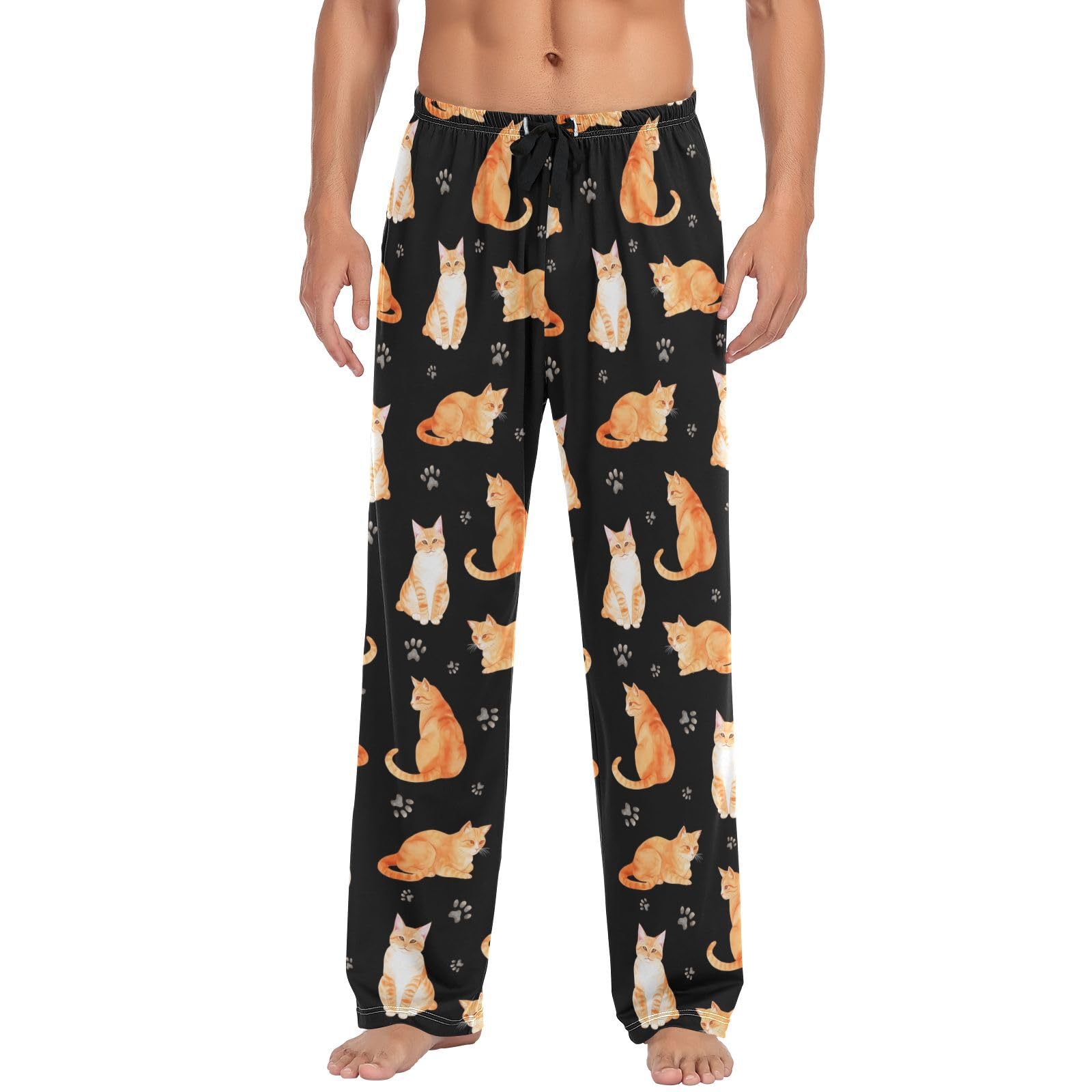 Men's Pajama Bottoms Sleep Lounge Pj Pants with Pockets Drawstring S-XXL，Small