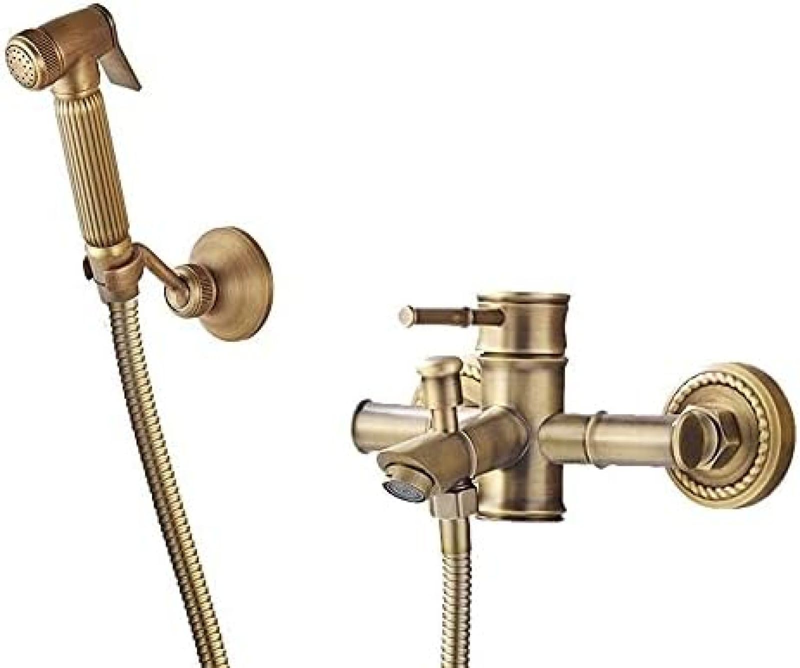 Grifo mezclador de ducha de latón, grifo de grifo de agua, grifo mezclador profesional para fregadero, grifo de cocina, grifo rociador, grifo de ducha, juego de ducha retro antiguo de cerámica