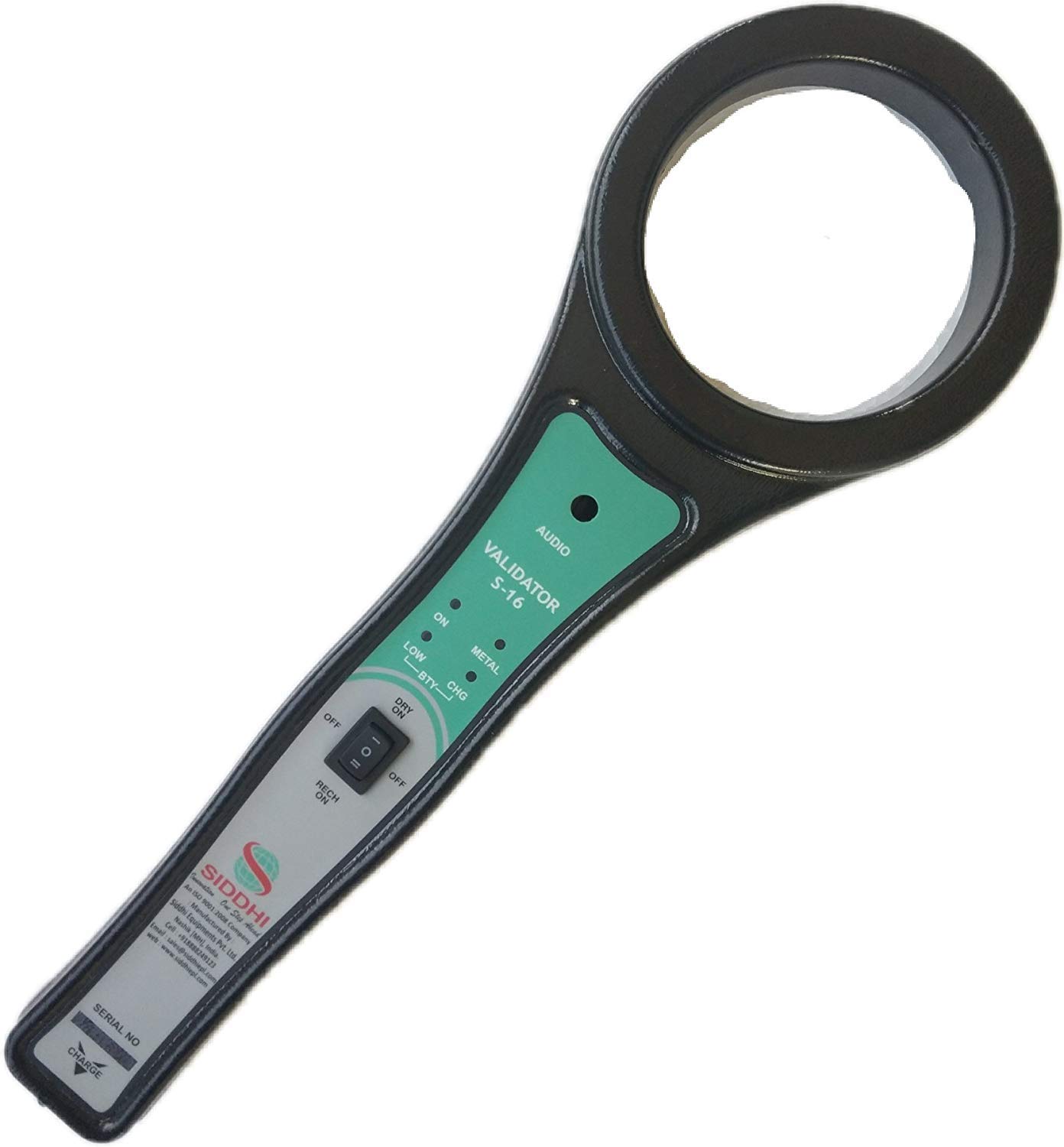 Hand Held Animal Body Metal Detector Model Validator S-16 (Black-Green) for Veternary Doctors