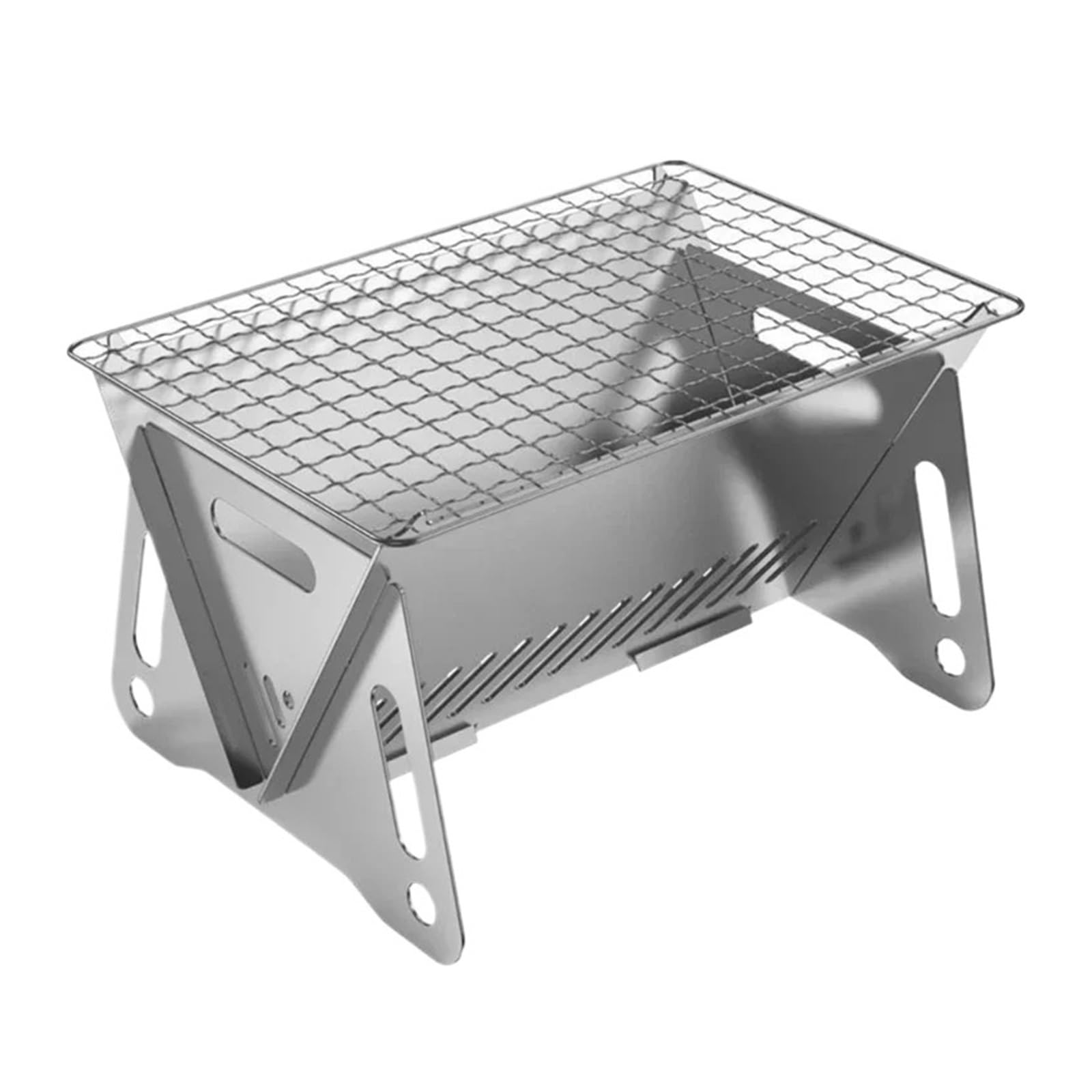 Parrilla De Barbacoa De Carbón Plegable, Estufa De Calefacción De Leña for Acampar Al Aire Libre 18