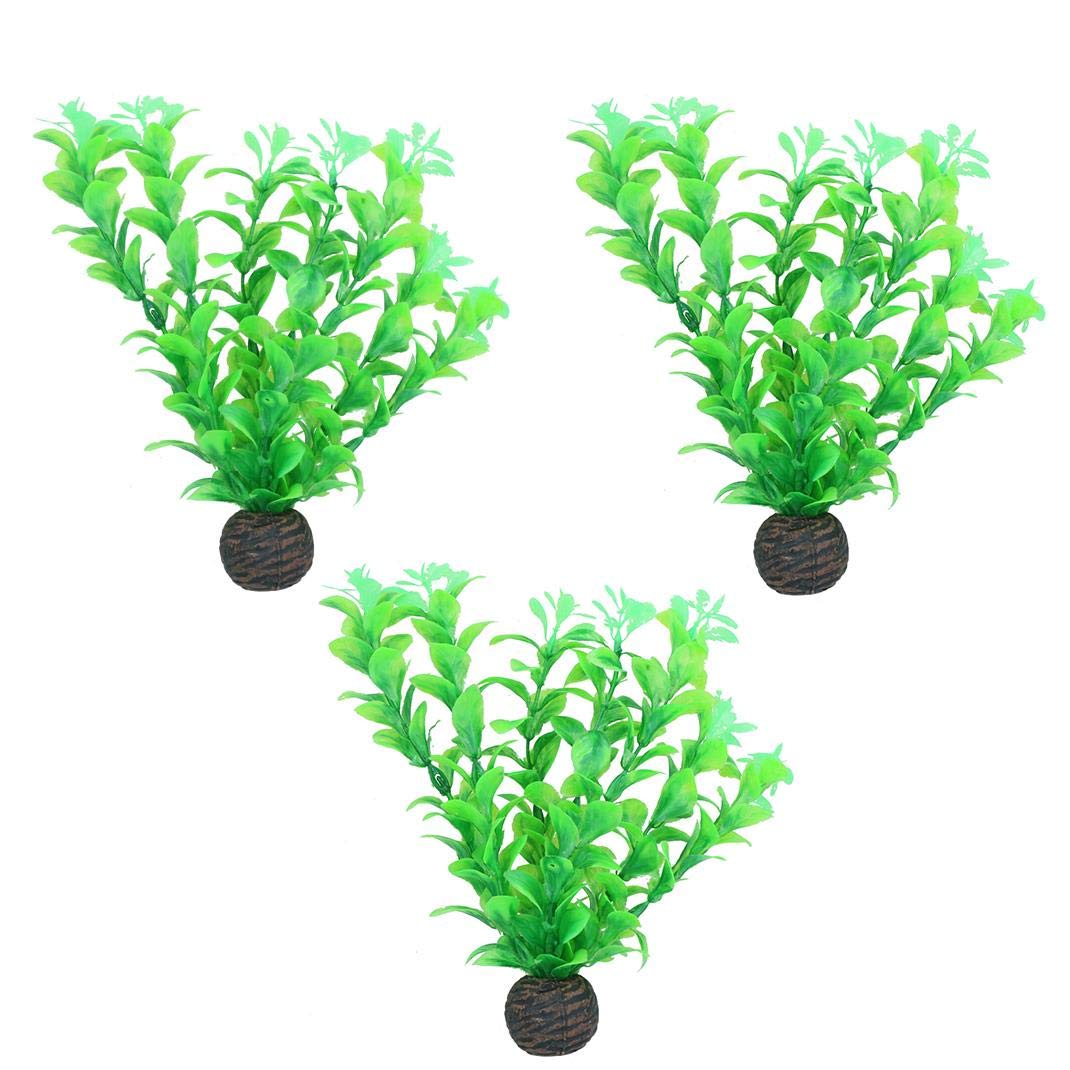Plantes aquatiques en soie aquarium AB Tools 20 cm lot de 3 végétation artificielle No2
