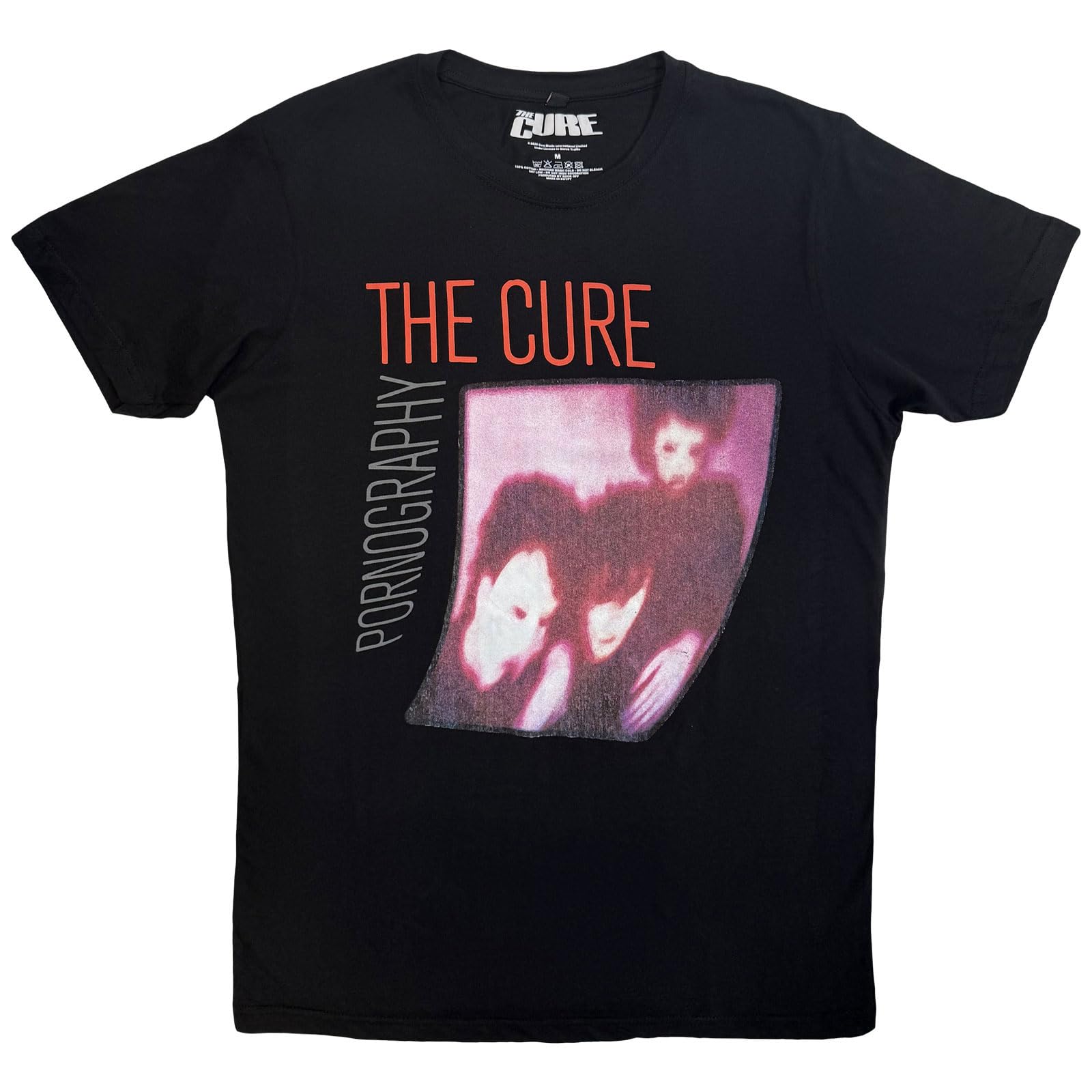 The Cure Pornography t-shirt haut de gamme Rock Off fini carbone premium unisexe