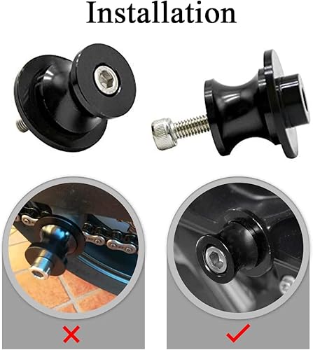 Miniatura 6 de 2 unids M10 X1.25 motocicleta oscilación brazo deslizante carretes CNC brazo oscilante soporte tornillo para FZR 1000600R400 para Kawasaki