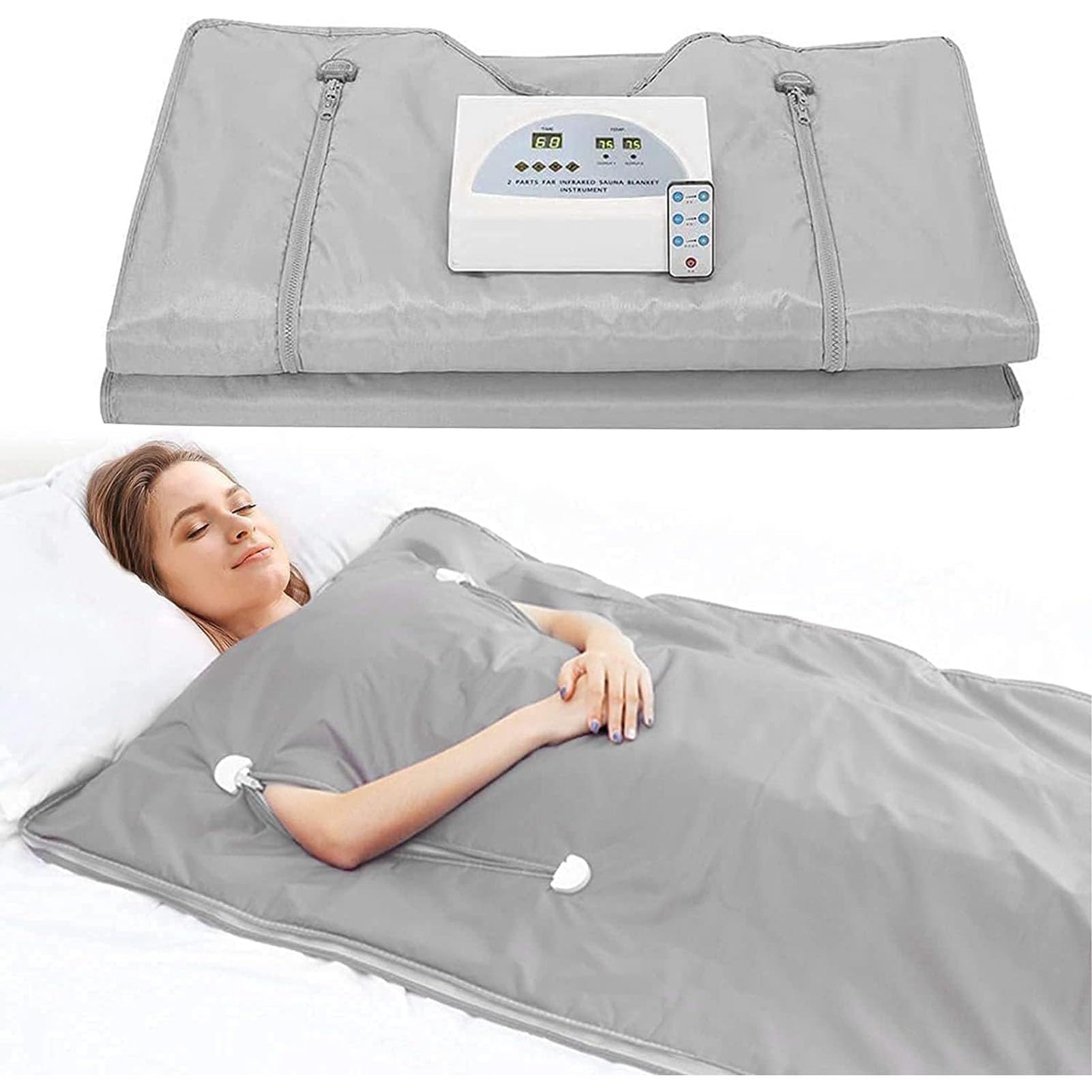 Coperta a Vapore per Sauna Domestica, Coperta a Infrarossi Lontani per Dimagrire, per Sauna, Disintossicare la Bellezza, Anti-invecchiamento, Allevia l'affaticamento Fisico