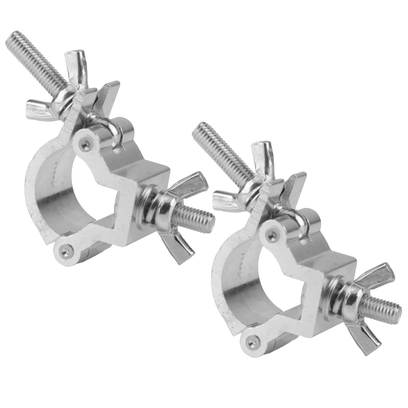 2 sztuki trawersów klamry aluminiowe mocowanie światła sceny zacisk O Clamp | Oświetlenie sceniczne 25-30 mm, zacisk hakowy, nośność 35 kg, do ruchomych świateł scenicznych, reflektorów, ruchomych głowic