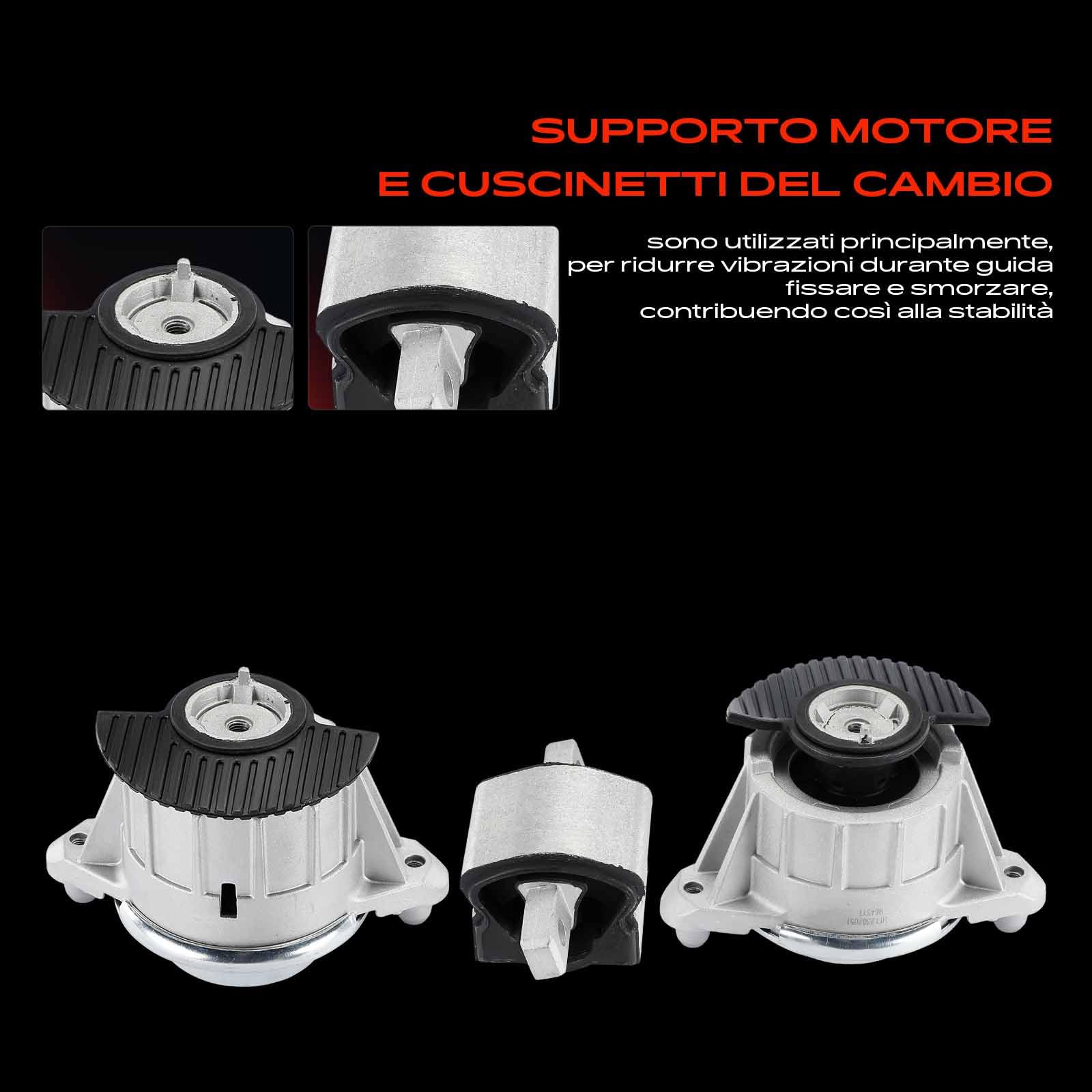 Frankberg Kit supporti motore supporto cambio anteriore 9645 | Compatibile con: Classe E Cabriolet A207, Classe E W212, Classe E Coupé C207, Classe C W204, Classe C Modello T S204