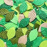 WILLBOND 150 Pieces Fake Fabric Leaves for Crafts Mixed Artificial Paper Leaves...