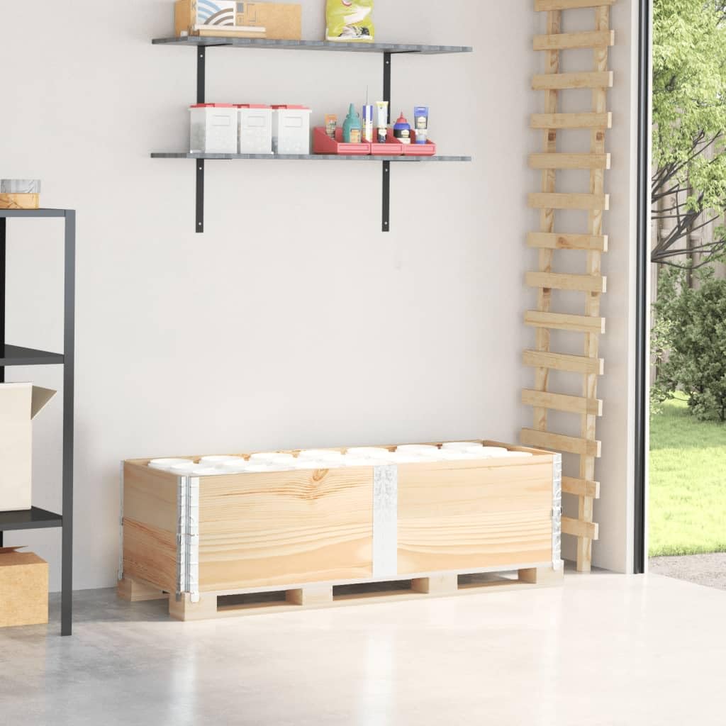 Paretali per Pallet 2 pz 150x50 cm in Legno di Pino,Commercio e Industria,Movimentazione di Materiali,Pianali di carico e Pallet,19.8kg-4010297