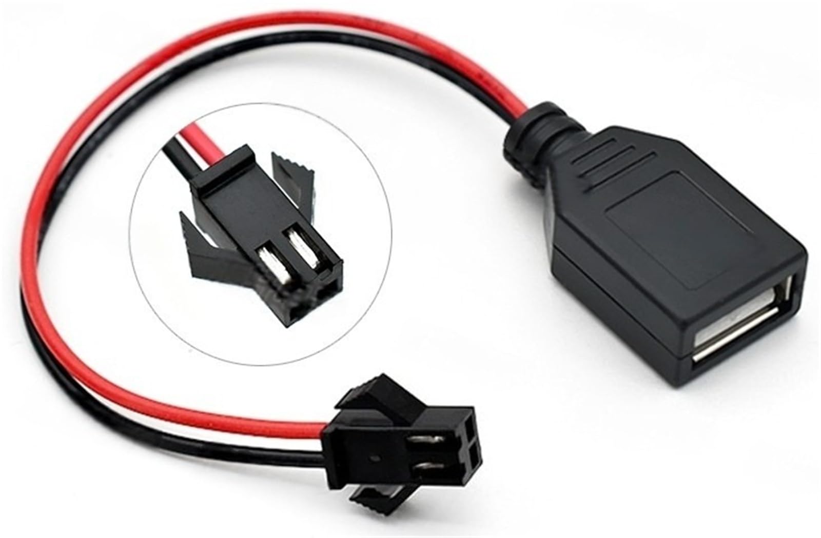 1PCS USB maschio e femmina testa a SM2.54mm cavo terminale 2-pin di alimentazione presa 2P
