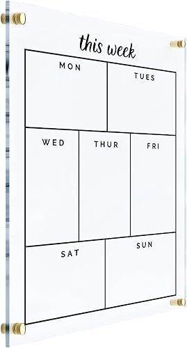 WEEKLY PLANNER Acrylic Wall Calendar 2025 - Personalized Calendar 2025, Wall Calendar, Weekly Calendar, Housewarming Gift, Custom Calendar (24"x36",