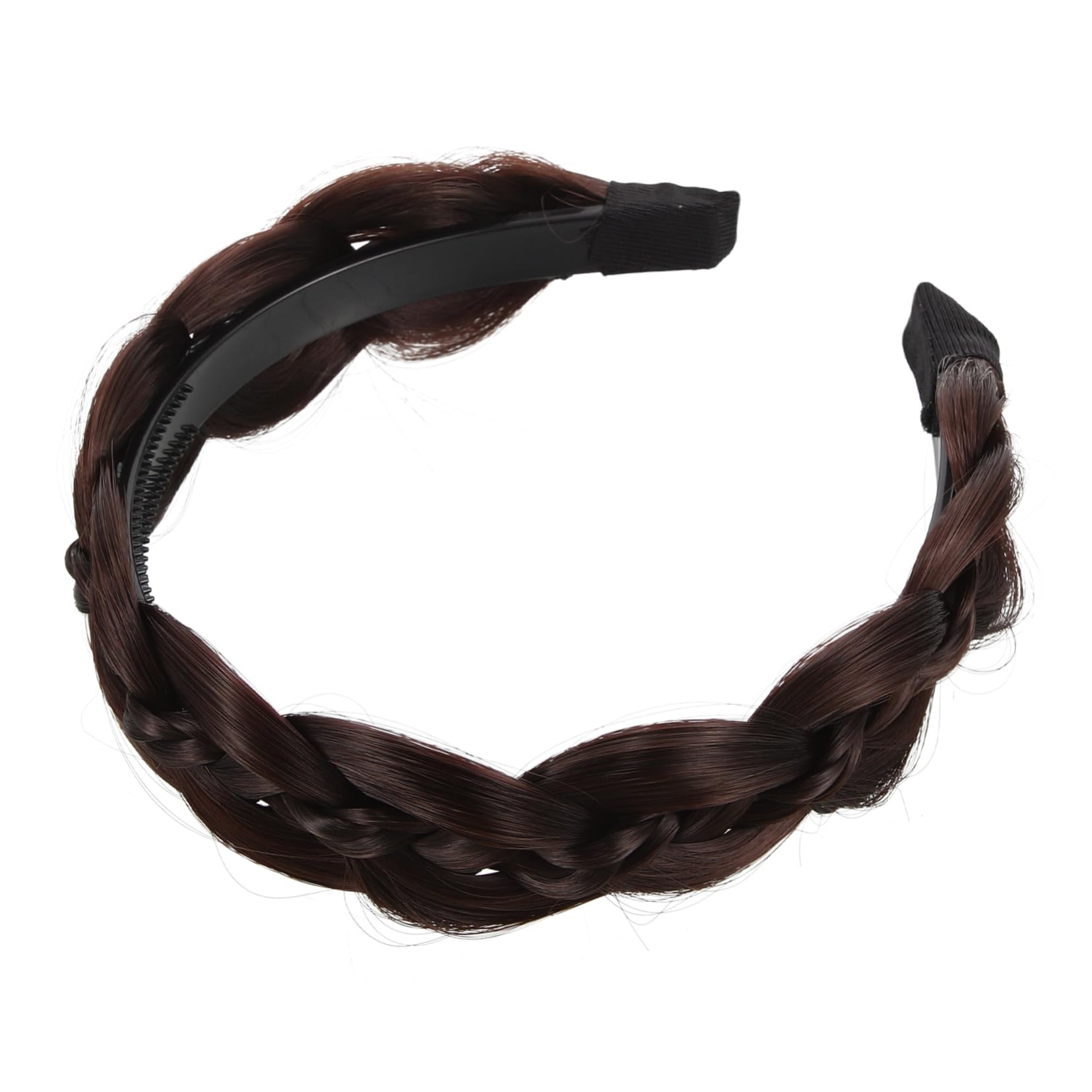 LIFKOME 4pezzi Cerchietto Intrecciato Antiscivolo Per Donne Fascia Sintetico Con Design Naturale Comoda e Leggera Per Tutti Tipi Di Acconciature Profondità