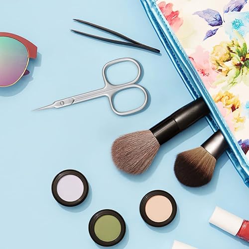 Miniatura 7 de AOMIG Tijeras de cutícula para uñas, 2 piezas afiladas curvadas multiusos de acero inoxidable tijeras de belleza cortador de manicura para uñas,