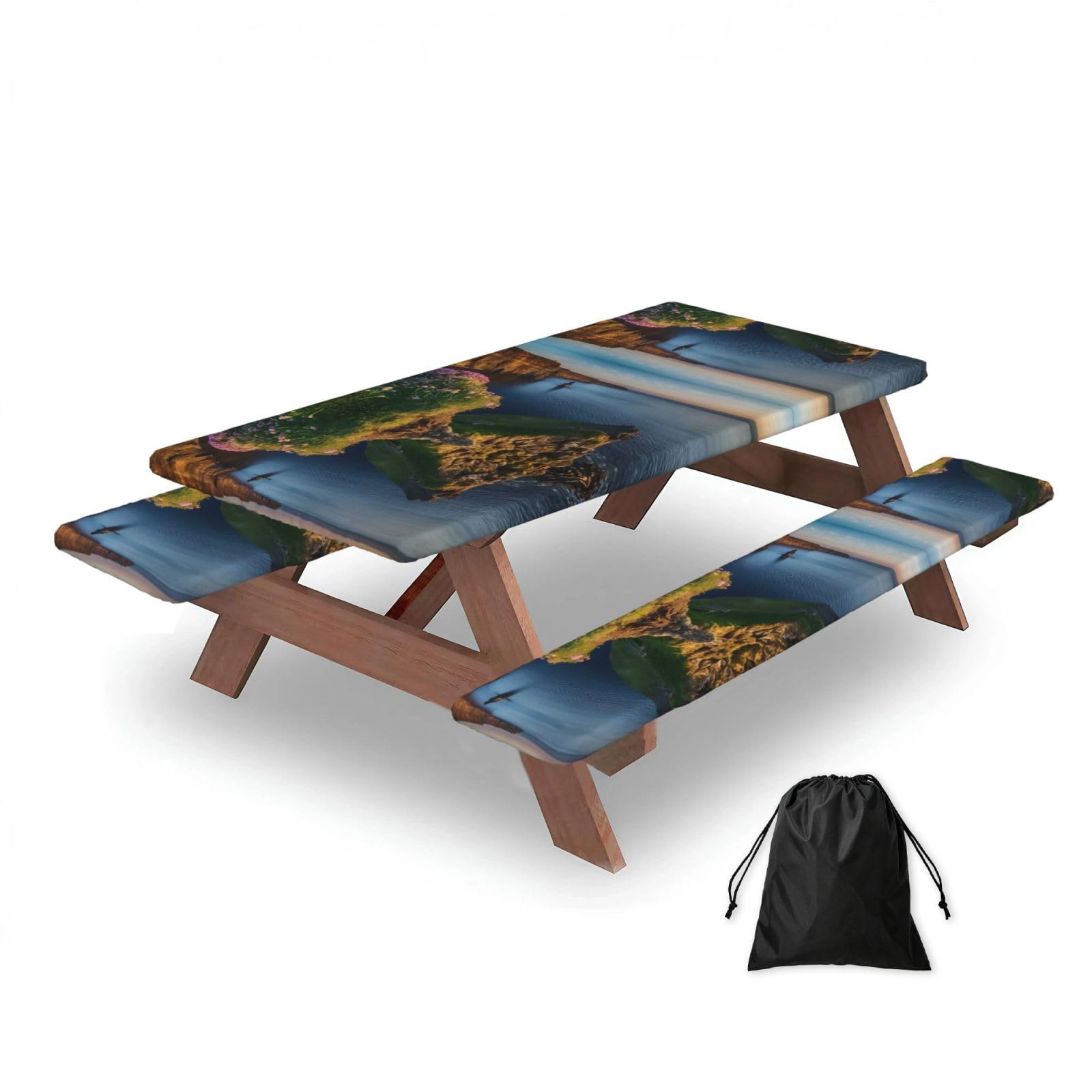 Ireland Outdoors County Clare The Cliffs Rectangular water-repellent picnic tablecloths, outdoor camping, picnic, BBQ