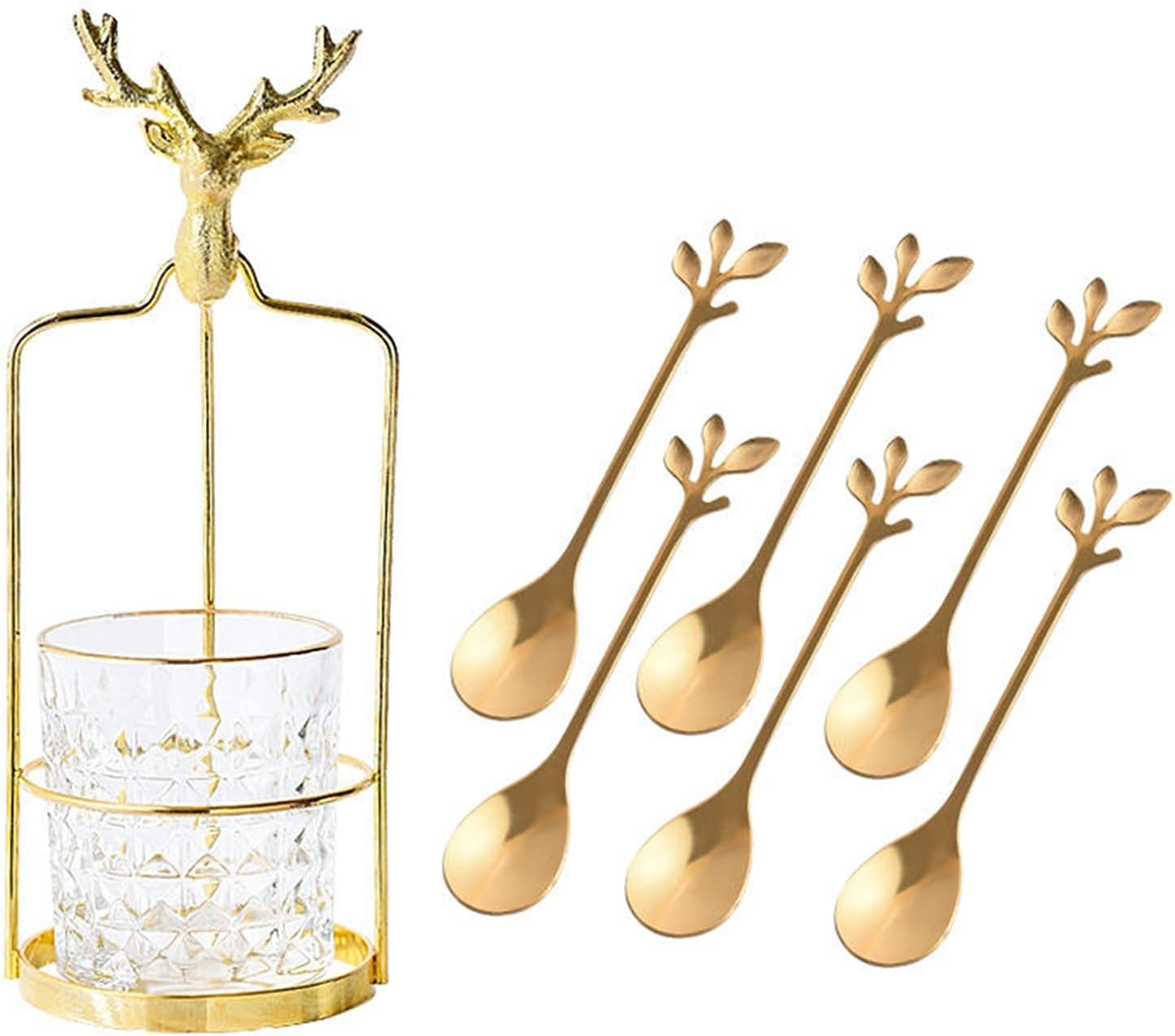 Fine Spoons Stainless Steel Coffee Spoon Dessert Spoon Sugar Spoon Ice Cream Spoon Creative Suits Storage Jar for Household Snack Spoon Soup Spoons