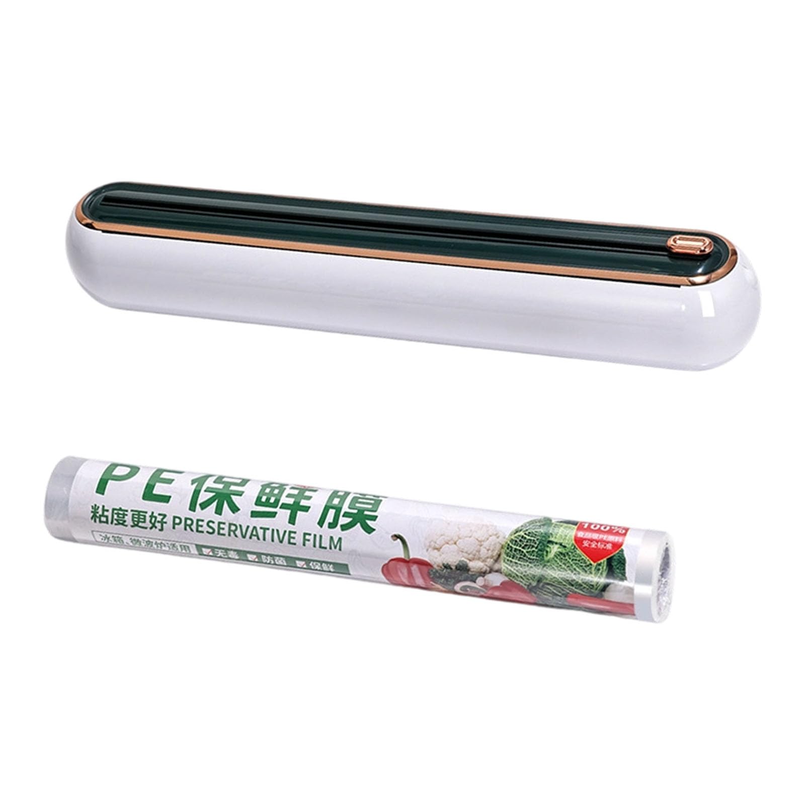 Mekalero Food Wrap Dispenser with Built in Cutter for Easy Kitchen Storage and Arrangement Wrap Cutter