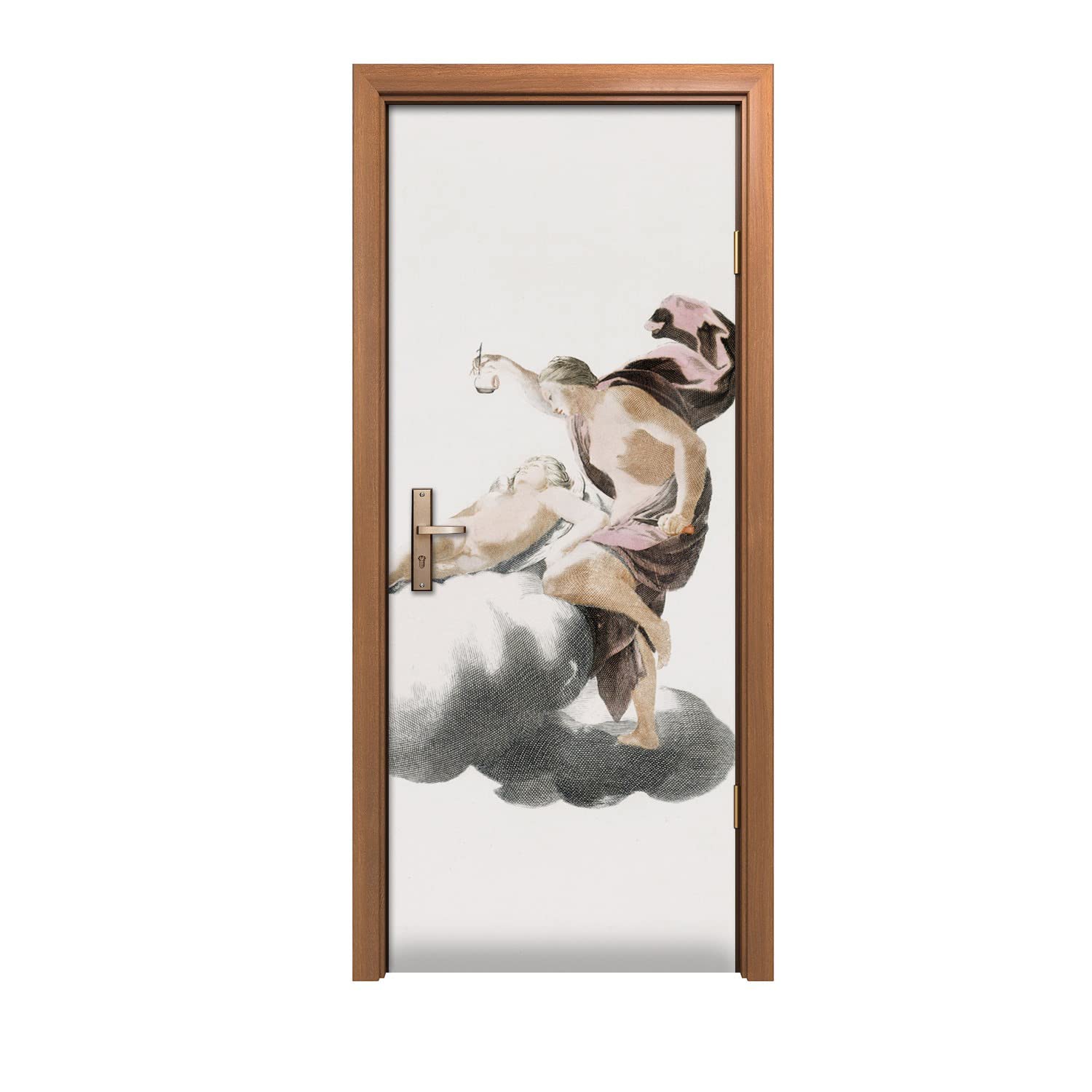Autocollant de porte 90x200cm décoration murale adhésive salon design mythologie Coloray
