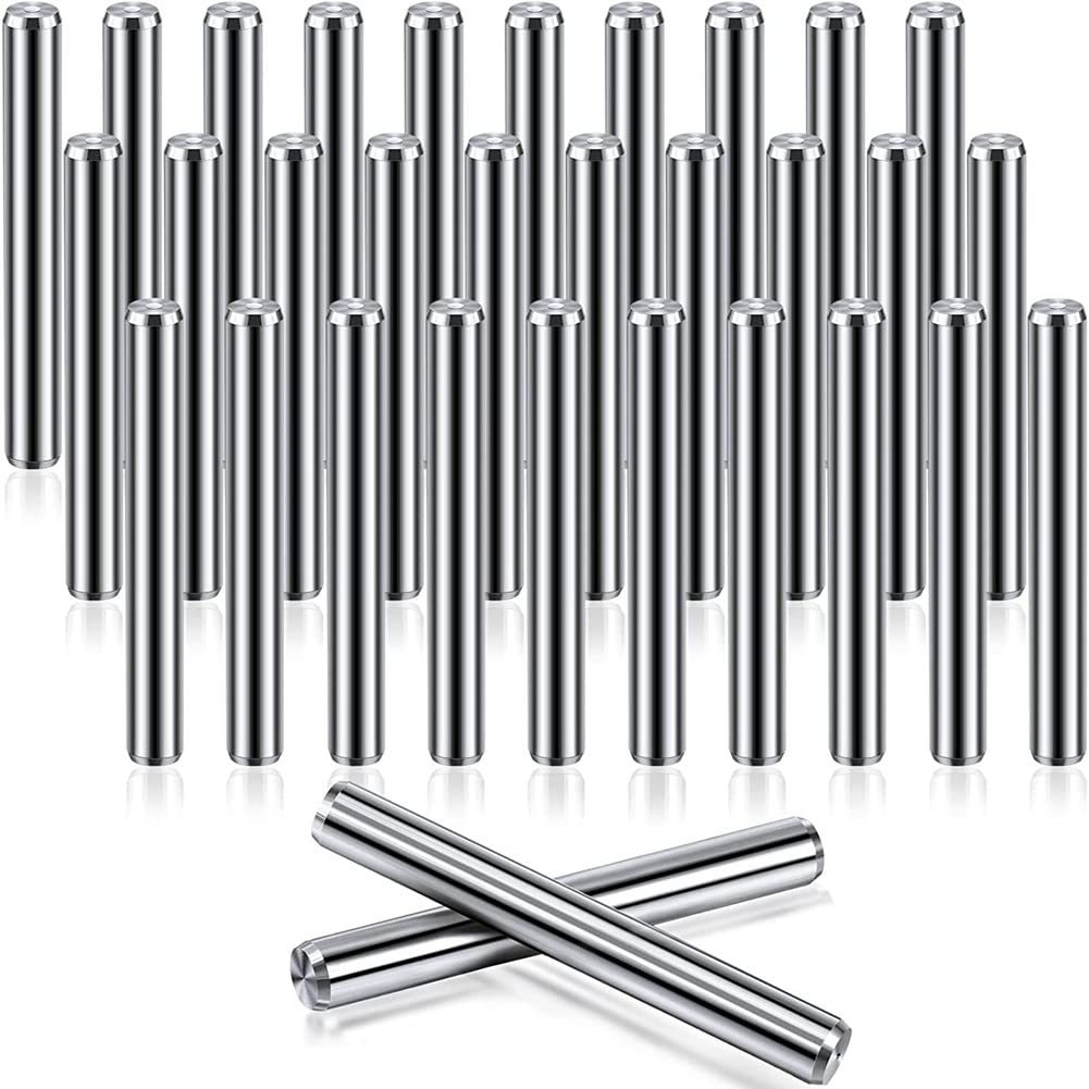 Nondk 32 Pieces 5 Mm X 40 Mm Shelves Dowel Pins Stainless Steel Shelf Pins Metal Bookshelf Pegs Support