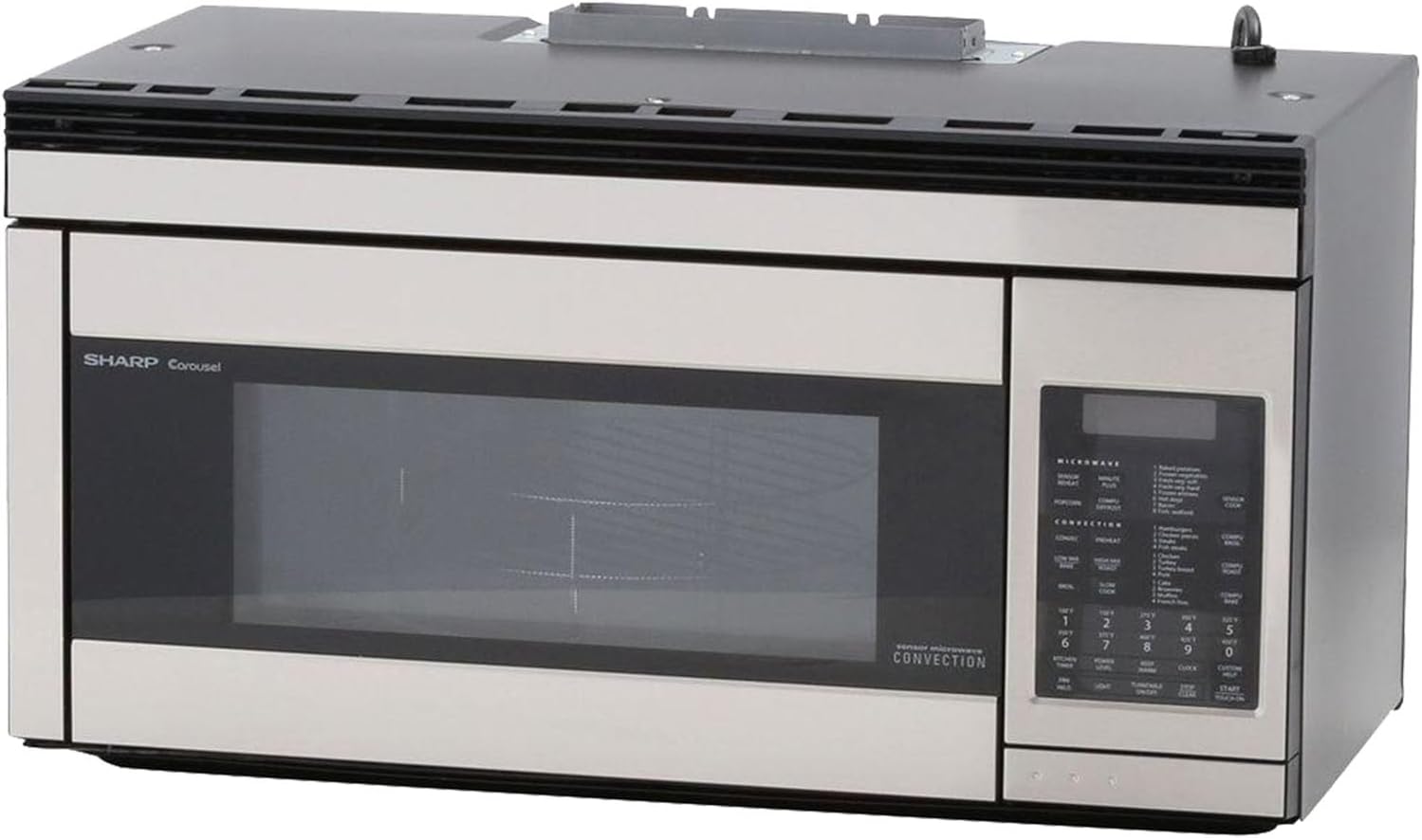 Sharp R1874T 850W Over-the-Range Convection Microwave, 1.1 Cubic Feet, Stainless Steel
