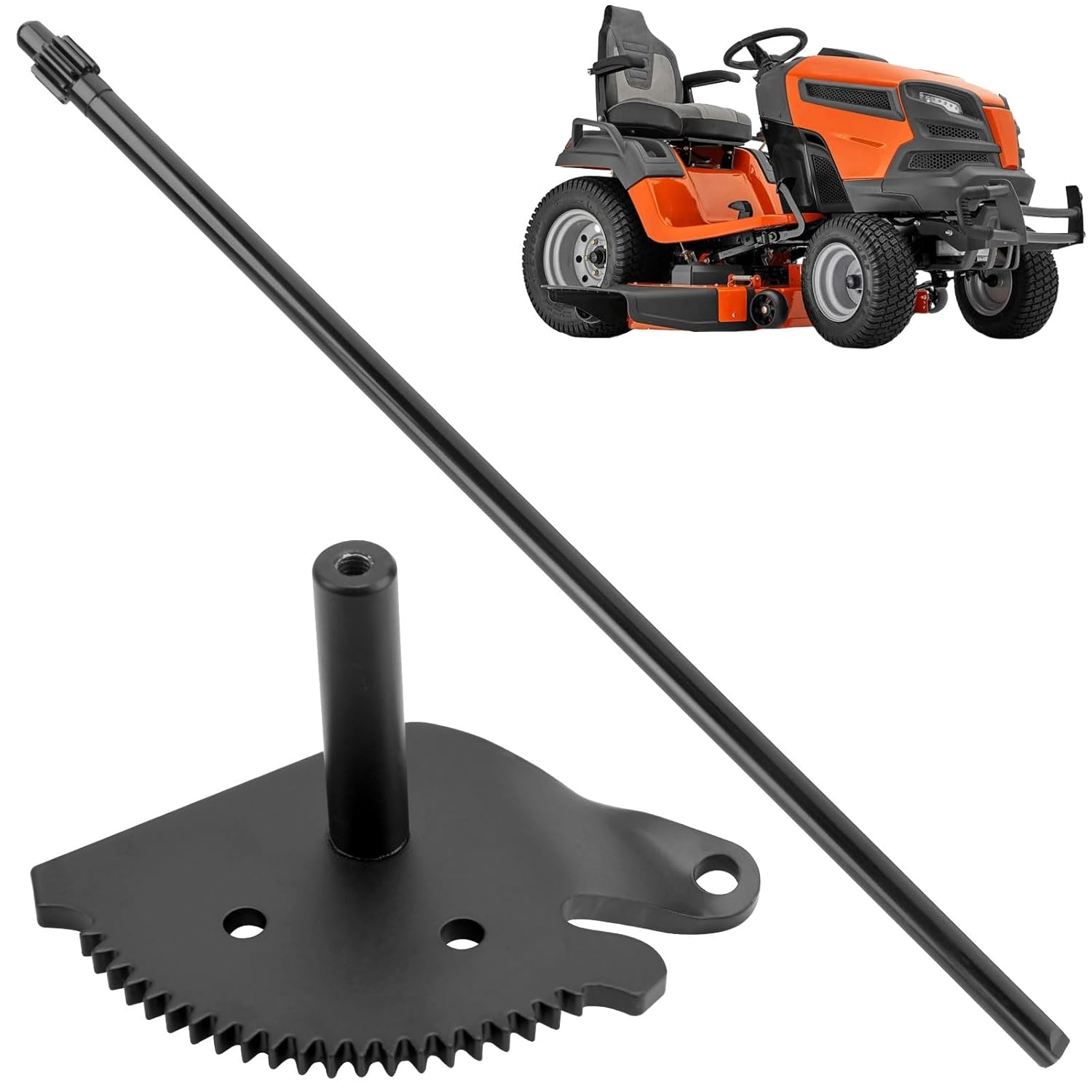 532145103 Steering Shaft & 532138059 Steering Sector Gear for Husqvarna Craftsman Poulan PP1846, GT200, GTH200, GTH220, GTH2248 Mower Replaces 532 14 51-03 138138 138059 531165701