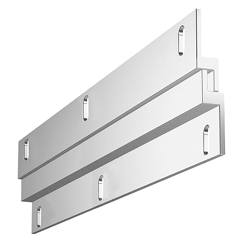 Miniatura 2 de Kit de tacos de hormigón y ladrillo de 12 pulgadas – Percha de barra Z soporta 100 libras – Clip Z Espejo colgante Hardware con tornillos de hormigón