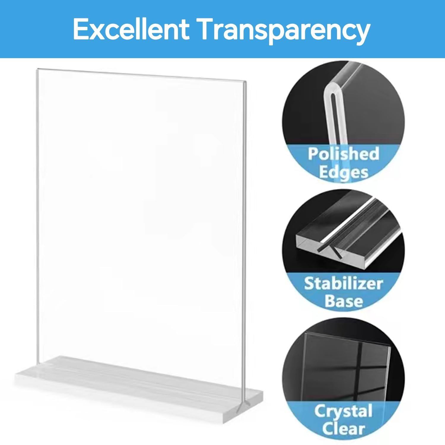 2 Espositori Da Tavolo A4 In Acrilico - Doppia Faccia, Verticali, Per Menu E Pubblicità! - 8
