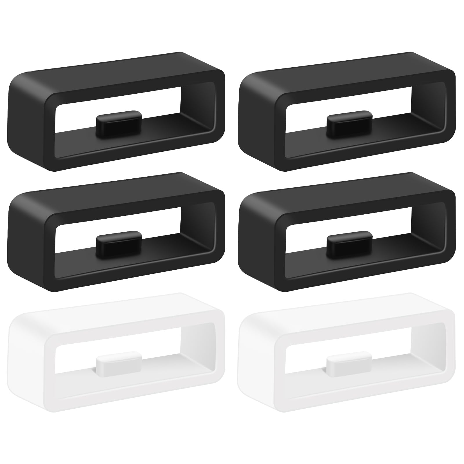 Mugust 6 Stück Uhrenarmband Schlaufe, 20mm Silikon Verschlussring für Garmin Vivoactive 5/3 Armband, Garmin Venu Sq/Venu Sq 2/Sq 2 Music/Venu 2 Plus, Forerunner 55/165/245, Armbänder Keeper