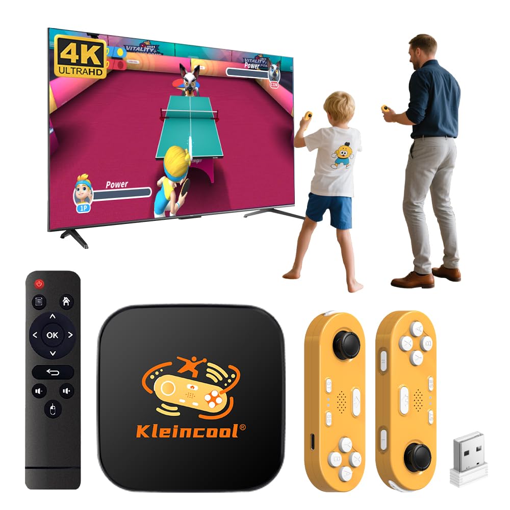 Consola de juegos de TV, consola de videojuegos de 4 GB de RAM + 64 GB de ROM, máquina con control somatosensorial inalámbrico Gamepad Plug and Play, interactiva para niños y adultos, para noches de