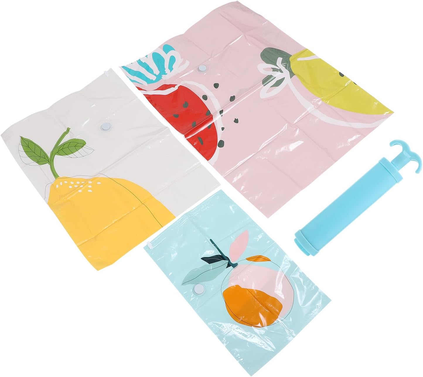 Vacuum Compression Storage Bags Set 10pcs Bedding Quilt Clothes Vacuum Bags with Hand Pump Space Saver for Household Organization (60x40cm, 60x80cm, 100x80cm)