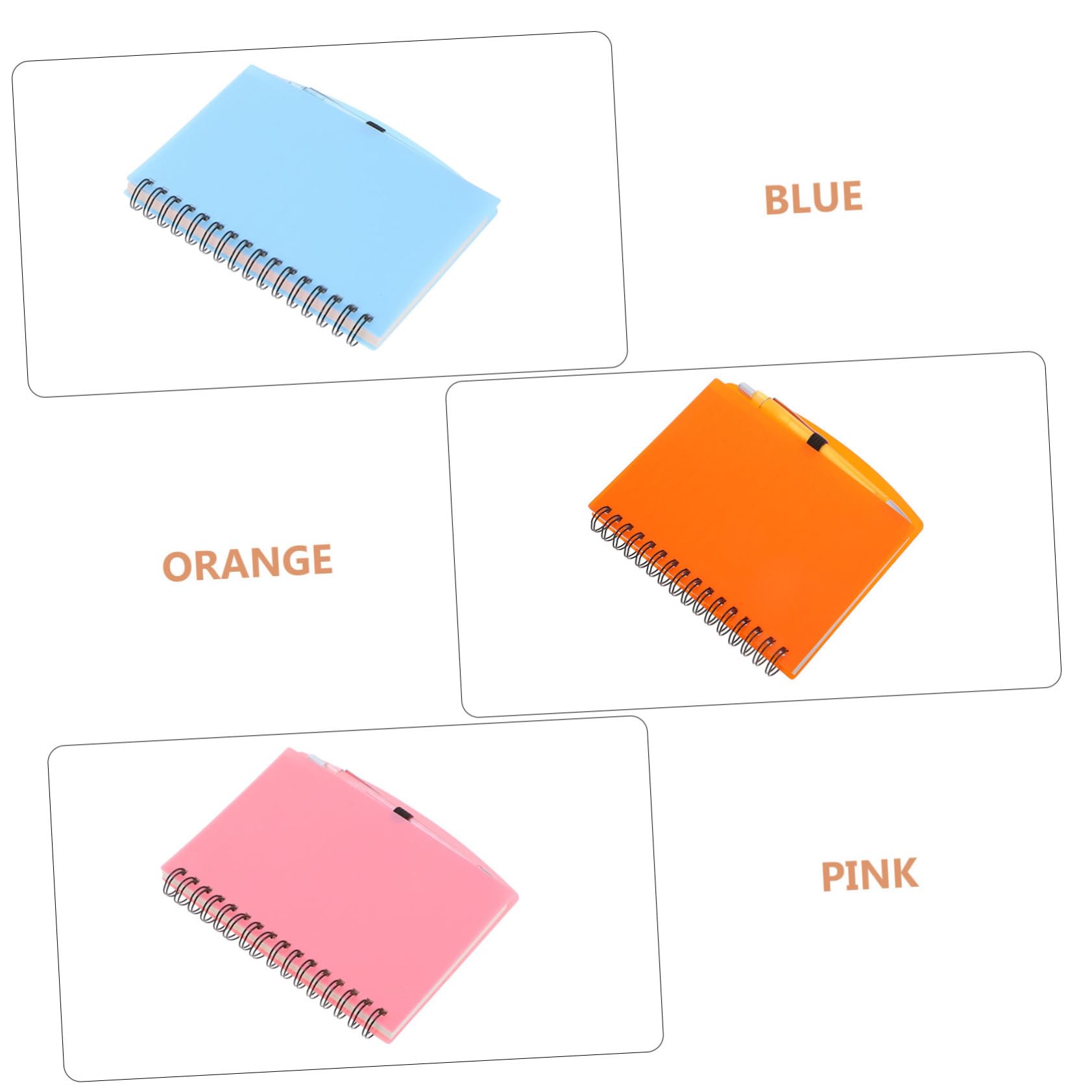 Cuaderno Espiral Pequeño, Pack de 3 Unidades Bolígrafos
