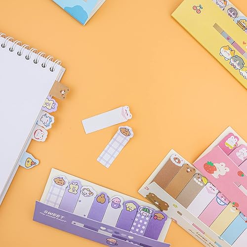 Miniatura 7 de Paquete de 10 marcapáginas de animales lindos, bloc de notas adhesivas, 5 estilos, marcadores autoadhesivos para oficina, escuela, 120